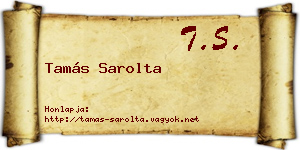 Tamás Sarolta névjegykártya