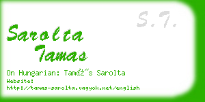 sarolta tamas business card